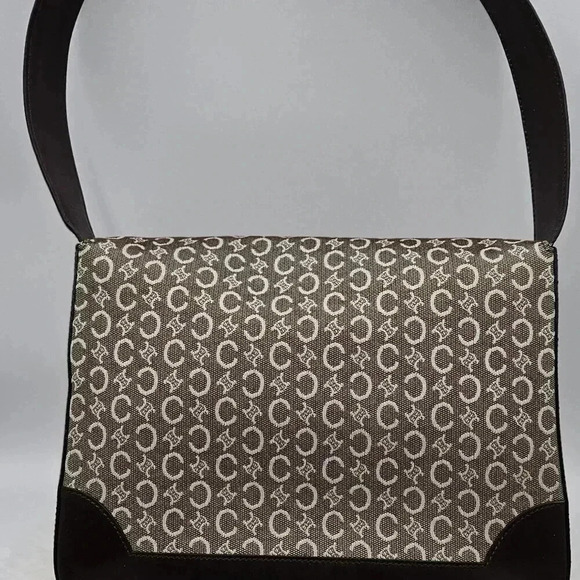 Celine Toile Carriage Leather Shoulder Bag - Picture 6 of 17